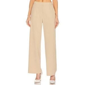 Bardot Beige Callista High Waist Wide Leg Pants NWT Size 10